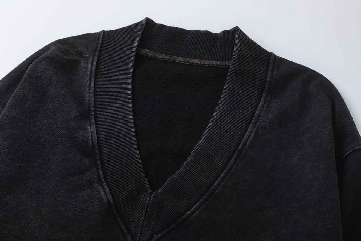 BTMK V-NECK SWEAT washed VS500