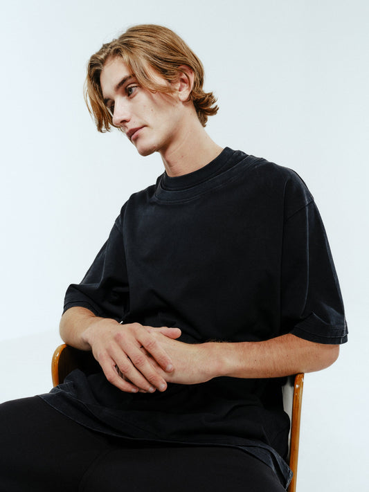 BTMK S/S TEE double-layered washed NT47