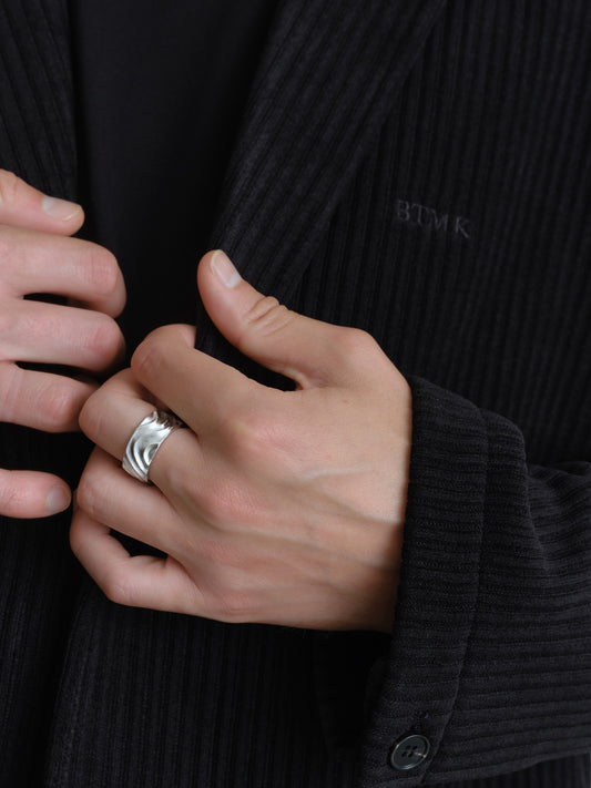 BTMK WAVE Silver Ring BR102