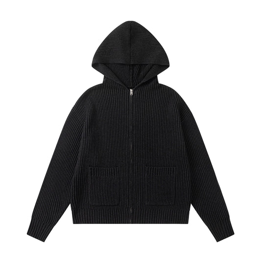 BTMK KNIT HOODIE zip-up MY914