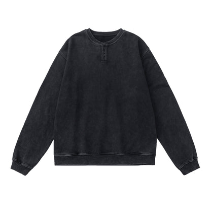 BTMK HENLEY NECK SWEAT washed HS19【予約販売】