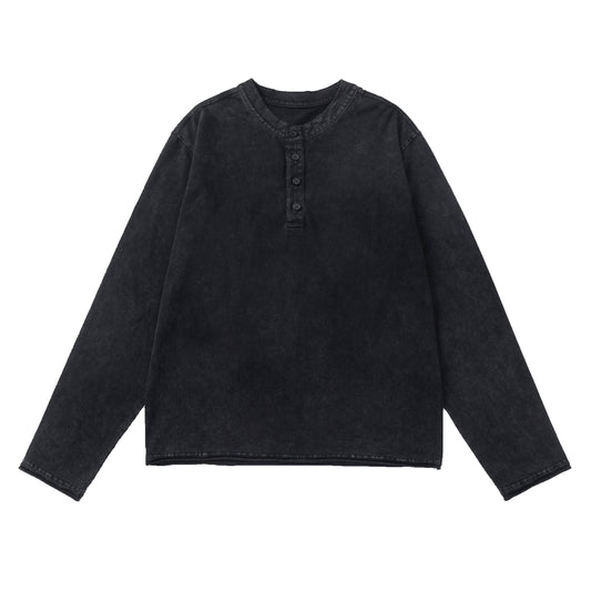 BTMK HENLEY NECK L/S TEE washed HR51【予約販売】