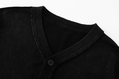BTMK BUTTON CARDIGAN washed BC40