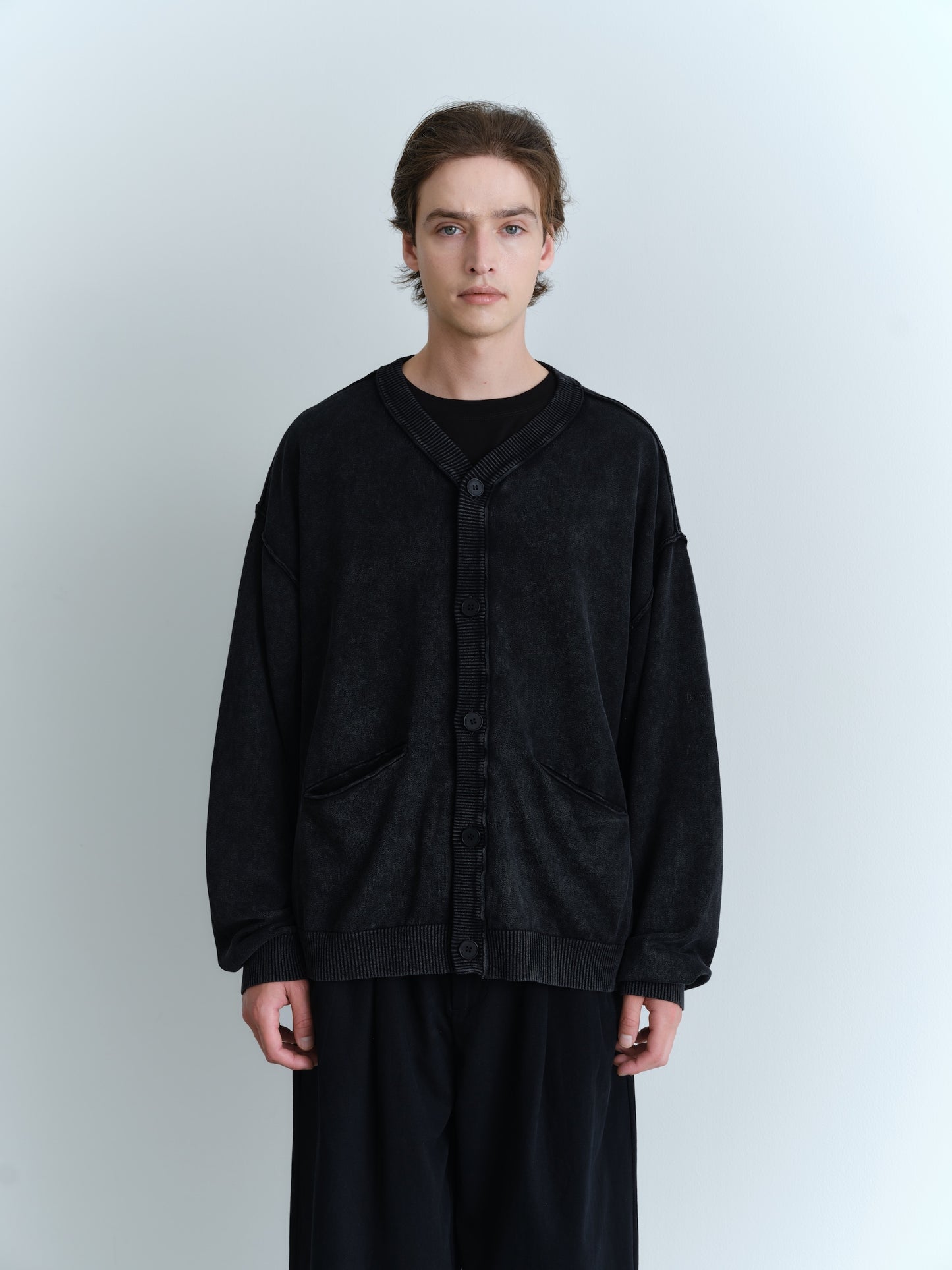 BTMK BUTTON CARDIGAN washed BC40