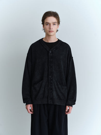 BTMK BUTTON CARDIGAN washed BC40