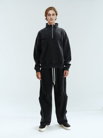 BTMK HALF ZIP SWEAT washed XS919S09