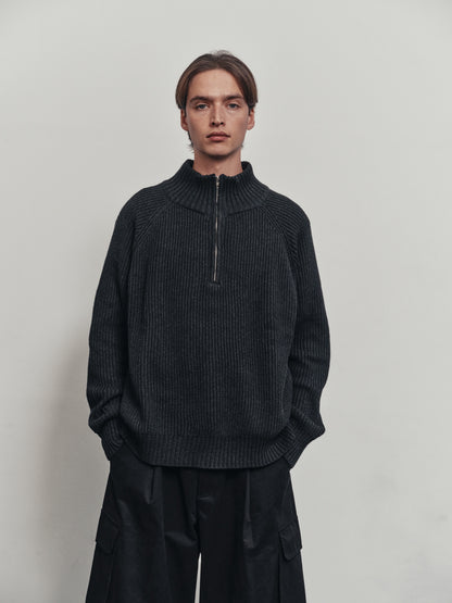 BTMK SWEATER high-neck half-zip MY913