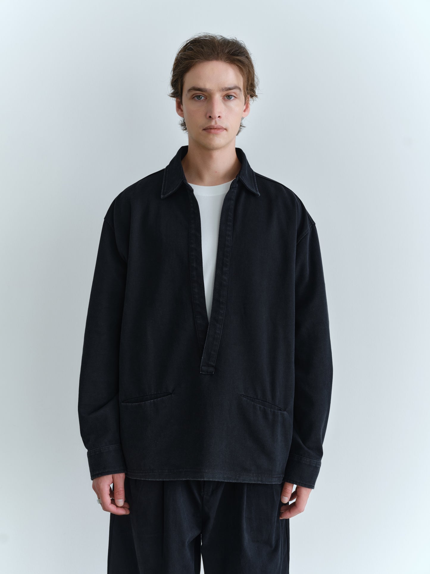 BTMK SKIPPER SHIRT washed SS013