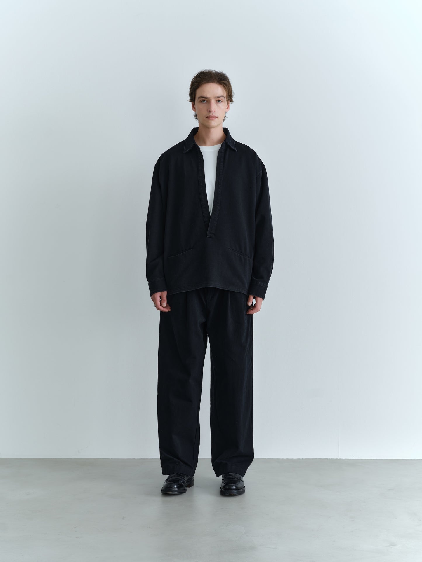 BTMK SKIPPER SHIRT washed SS013