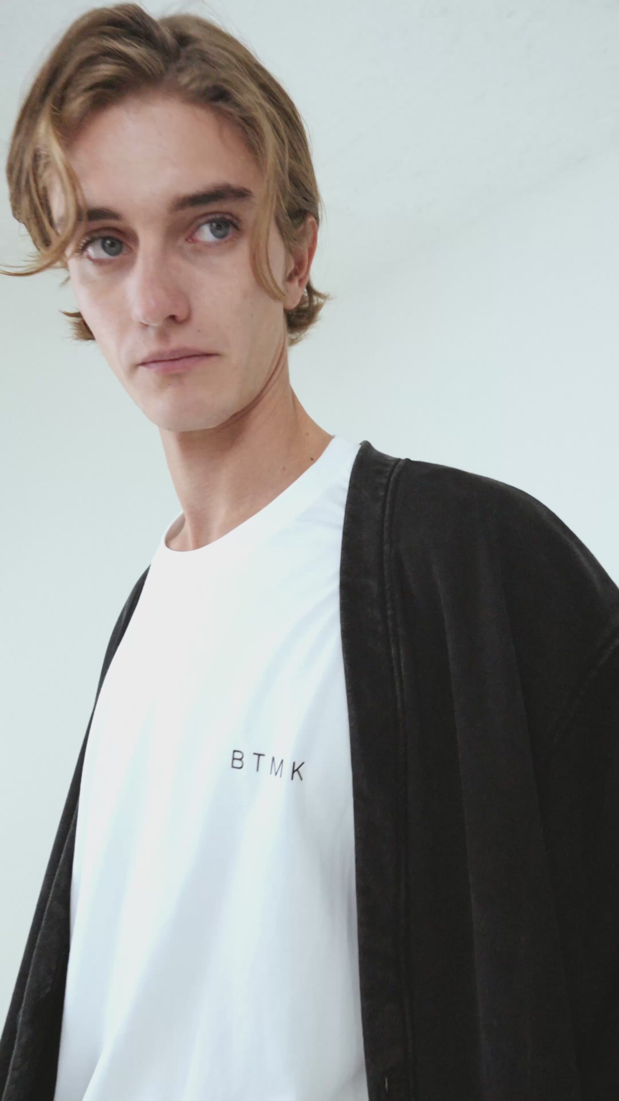 BTMK SWEAT CARDIGAN washed XS828